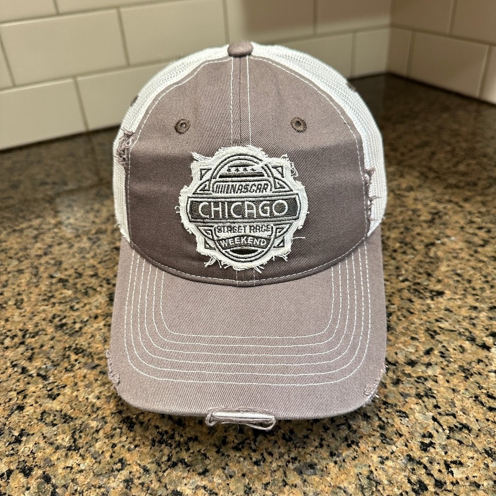 NASCAR Chicago Street Race Weekend Trucker Hat Distressed Snapback New